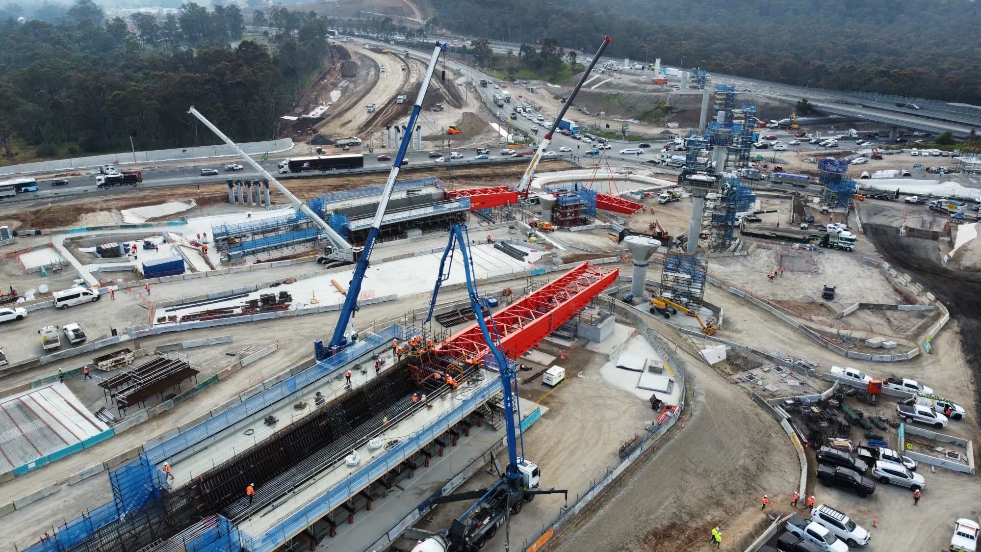 Booms on a major Sydney road project